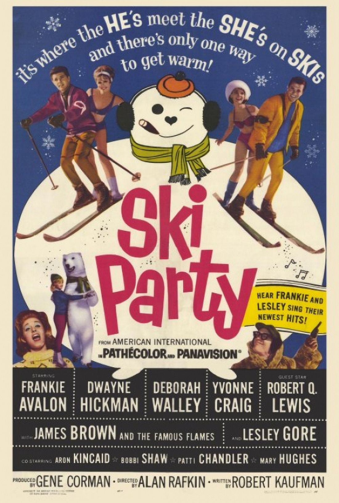 Ski Party Movie Poster Print - 27x40 inches, vibrant winter-themed artwork.