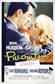 Pillow Talk movie poster featuring Rock Hudson and Doris Day, 1959 film classic.