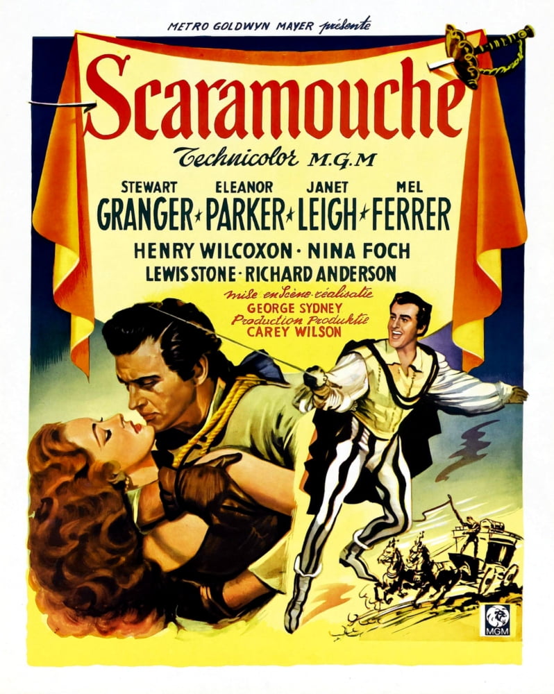Scaramouche Movie Masterprint Poster featuring Eleanor Parker and Stewart Granger, 1952.