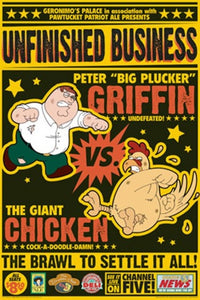 Peter Griffin Vs. The Giant Chicken Poster Print - 24x36