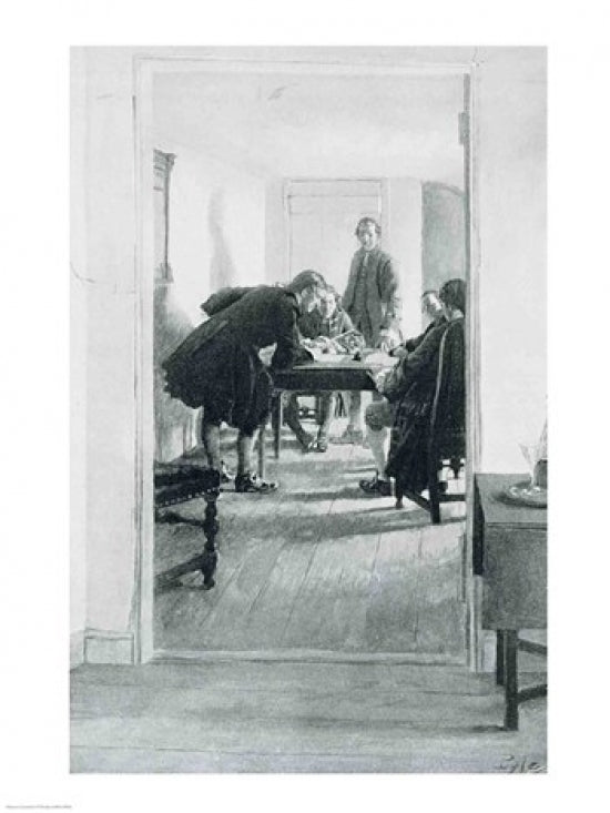 In the Old Raleigh Tavern Poster Print by Howard Pyle