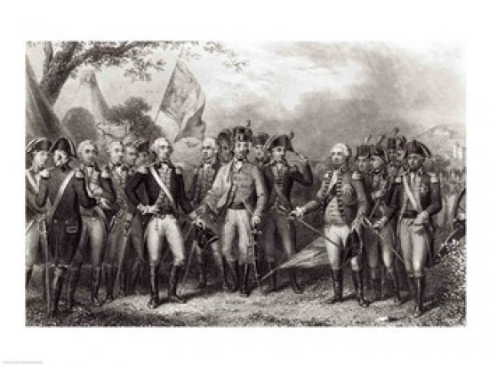 The British Surrendering Their Arms to General Washington Poster Print