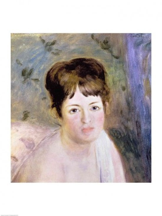 Woman's Head fine art print by Pierre-Auguste Renoir, showcasing elegant female features.