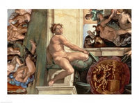 Sistine Chapel Ceiling Detail of Ignudi Poster Print by Michelangelo