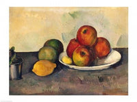 Still Life with Apples fine art print by Paul Cezanne, vibrant colors and detailed artwork.