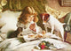 Suspense Poster Print by Charles Burton Barber, featuring a captivating scene of tension and intrigue.