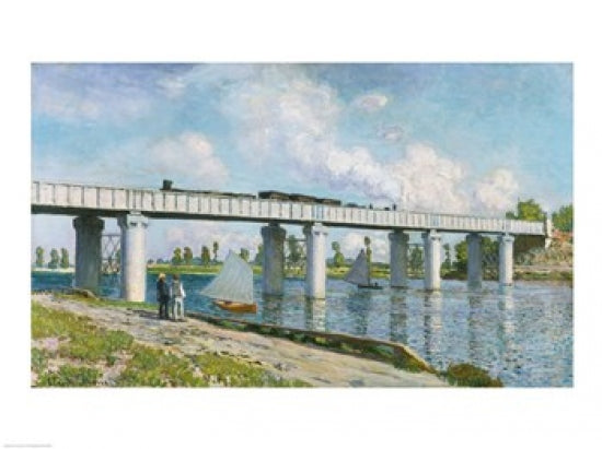 Railway Bridge at Argenteuil fine art print by Claude Monet