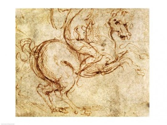 Horse and Cavalier Poster Print by Leonardo Da Vinci on premium paper.