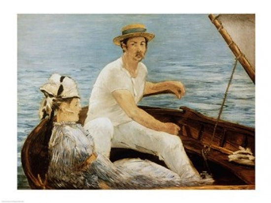 Boating Fine Art Print by Edouard Manet, 1874, vibrant colors