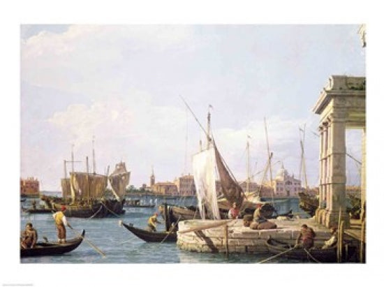 The Punta della Dogana fine art print by Giovanni Antonio Canaletto showing a historic Venice scene.
