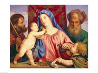 Madonna of the Cherries with Joseph Poster Print by Titian