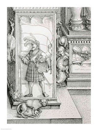 Detail of the Triumphal Arch of Emperor Maximilian I Poster Print by Albrecht Durer.