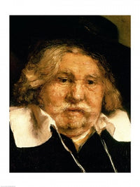 Detail of a Portrait of an Old Man Fine Art Print by Rembrandt van Rijn