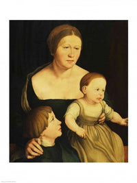 Charity or The Family of the Artist c. 1528 Poster Print by Hans Holbein