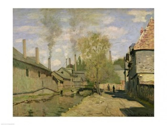 Art print of Claude Monet's The Stream of Robec at Rouen, capturing serene reflections on water.