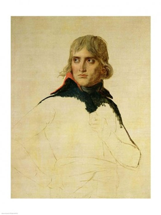 Unfinished Portrait of General Bonaparte Art Print by Jacques-Louis David