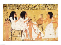 The Dead, Their Family and Their Servants Poster Print from the Tomb of Ankerkhe, ancient Egyptian art.
