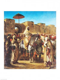 Muley Abd-ar-Rhaman The Sultan of Morocco Poster Print by Eugene Delacroix