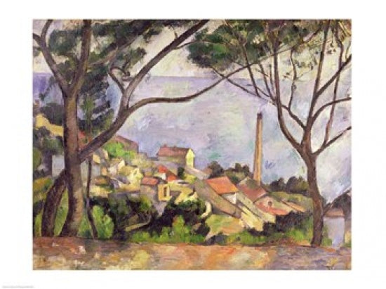 The Sea at l'Estaque fine art print by Paul Cezanne