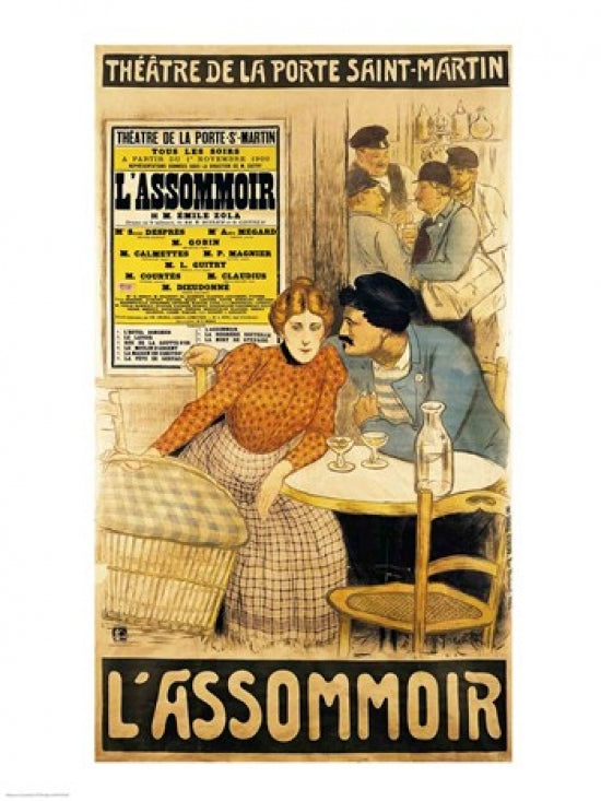 L'Assommoir Poster Print by Theophile-Alexandre Steinlen, vintage Parisian art.