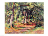 Sous-bois art print by Paul Cezanne showcasing a serene woodland scene.