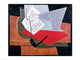 Bowl and Book Poster Print by Juan Gris showcasing Cubist art style.