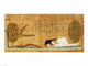 Ancient Egyptian Funerary Papyrus print depicting deceased before crocodile