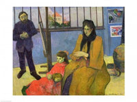 The Schuffenecker Family art print by Paul Gauguin, showcasing vibrant colors and familial bonds.