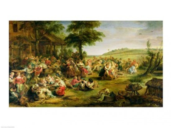 The Kermesse art print by Peter Paul Rubens showcasing a vibrant festival scene