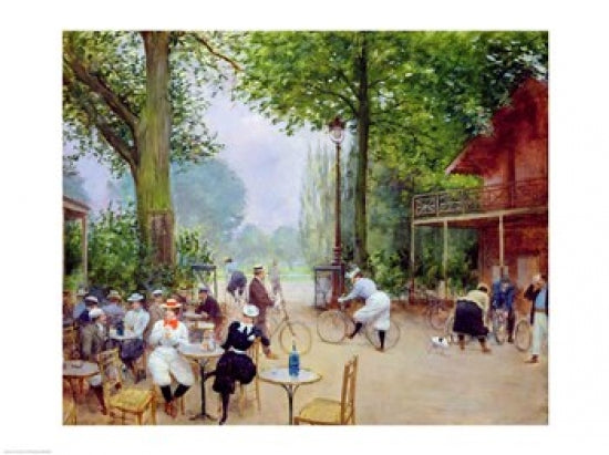 The Chalet du Cycle in the Bois de Boulogne art print by Jean Beraud