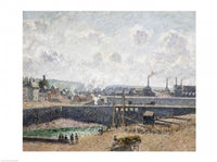 Low Tide at Duquesne Docks Fine Art Print by Camille Pissarro