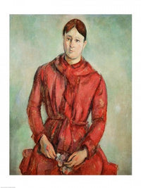 Portrait of Madame Cézanne in a Red Dress by Paul Cézanne - Poster Print