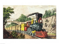 The Express Train Poster Print featuring a vibrant train in motion.