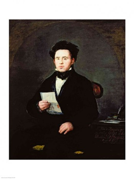 Don Juan Bautista de Muguiro Fine Art Print by Francisco De Goya, displayed in a modern living room.