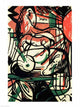 The Birth of the Horse fine art print by Franz Marc, vibrant expressionism art.