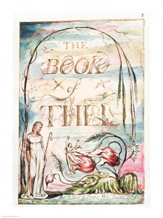 The Book of Thel Title Page by William Blake Poster Print