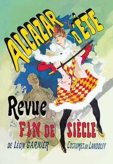 Decadent Flamboyance Poster Print by Jules Cheret featuring a spirited performer.