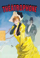 Theatrophone vintage poster print by Jules Cheret featuring a woman with black gloves and a historic telephone device.