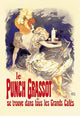 Charming young woman poster print by Jules Cheret featuring a woman with a tray of aperitifs.