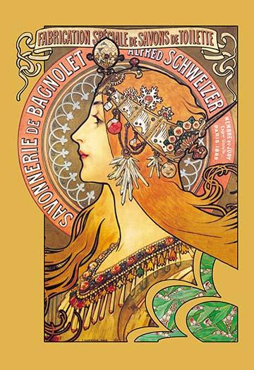 Alphonse Mucha Belle Époque Soap Advertisement Poster Print
