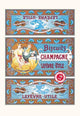 Champagne Biscuits Poster Print by Alphonse Mucha featuring Art Nouveau design.