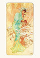 Alphonse Mucha Four Seasons Poster Print showcasing Spring, Summer, Fall, and Winter.