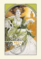 Alphonse Mucha Noël 1903 Paris Illustre Poster Print, Art Nouveau style.