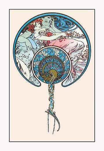 LE VENT QUI PASSE EMPORTE LA JEUNESSE Poster Print by Alphonse Mucha