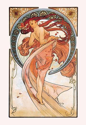 Alphonse Mucha Flower Series Poster Print showcasing Art Nouveau design