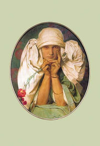 Jaroslava Portrait Print by Alphonse Mucha - Art Nouveau Poster