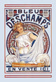 Bleu Deschamps Art Nouveau poster print by Alphonse Mucha, showcasing elegant vintage design.