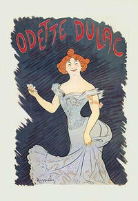 Odette Dulac Poster Print by Leonetto Cappiello showcasing Odette Dulac in vintage attire.