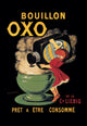 Bouillon Soup Poster Print by Leonetto Cappiello featuring a woman pouring bouillon.