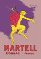 Leonetto Cappiello wine poster print featuring a yellow satyr carrying grapes.